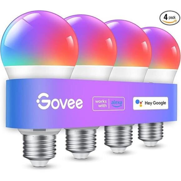 Govee Smart Light Bulbs, Color Changing Light Bulb, Work with Alexa and Google - Picture 7 of 7